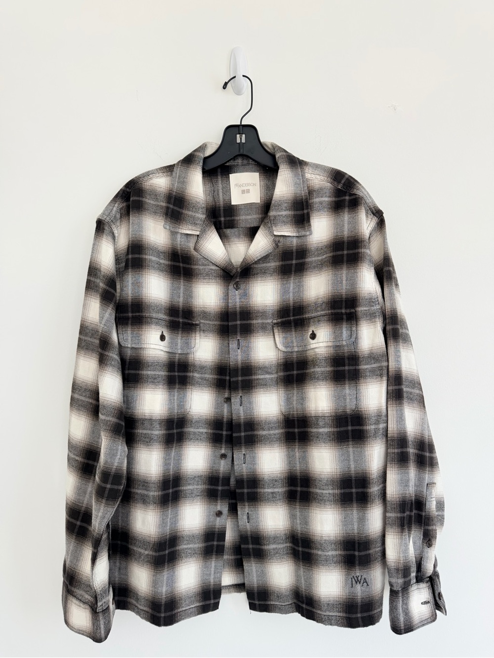 JW ANDERSON x UNIQLO Black and White Plaid Shirt Jacket